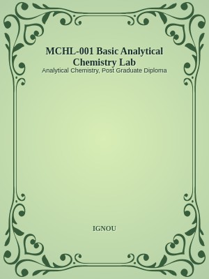MCHL-001 Basic Analytical Chemistry Lab